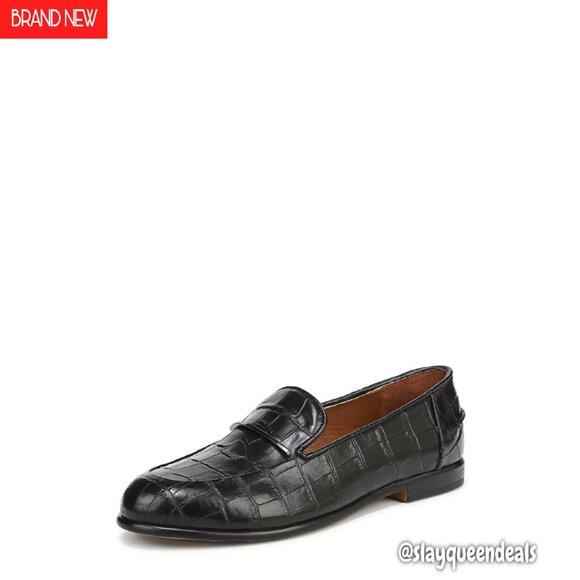 Leather Slip-On Loafers with 0.6 Inch Heel - Women's Size Available